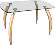 Стол со стеклянной столешницей М141-09
