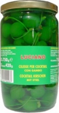 Вишня коктейльная «Luciano» 750 гр зеленая с черенками [5020125]