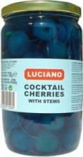Вишня коктейльная «Luciano» 750 гр синяя с черенками [5020127]