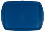 Поднос столовый из полипропилена 490х360 мм с ручками синий