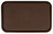 Поднос столовый из полипропилена 530х330 мм темно-коричневый [1737]