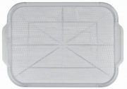 Поднос столовый из полистирола 450х355 мм прозрачный белый [1730]